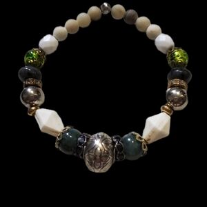 Repurposed Vtg Bracelet With Some Natural Stones